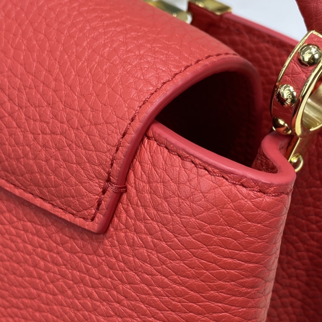 Louis Vuitton CAPUCINES MINI Taurillon Leather Bag M56845 Scarlet Red